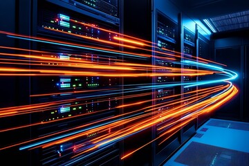 Poster - Advanced Networking System with Light Speed Data Flow in Server Facility : Generative AI