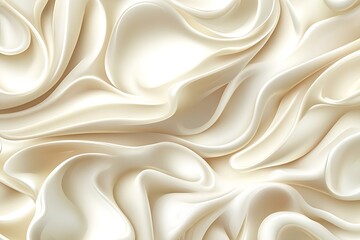 Aufkleber - Luxurious Cream Wave Silk Pattern for Fashion Design and Home Decor : Generative AI