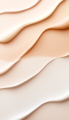 Aufkleber - Layered Wave Patterns in Soft Neutral Tones for Elegant Backgrounds : Generative AI