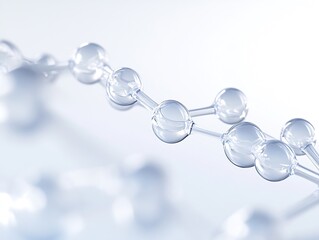 Aufkleber - Abstract Molecular Connections in Futuristic Scientific Conceptual Art in Soft Focus : Generative AI
