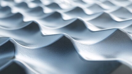 Fototapete - Abstract white wavy surface forming repetitive pattern, useful as a background or texture