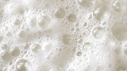 Aufkleber - Close up of white foam bubbles creating an abstract pattern