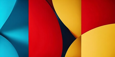 Poster - A colorful poster with a red circle in the middle
