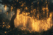 © Helen - A vibrant and lush forest where digital streams of data flow seamlessly, blending nature with technology in a mesmerizing display of harmony
