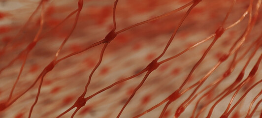 plastic mesh net in macro