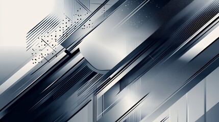 Poster - Abstract Modern Grey and Blue Geometric Design