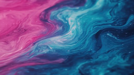 Poster - Dynamic waves of blue and purple swirl together, forming an enchanting abstract texture that captivates the viewer's imagination