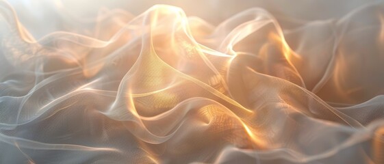Poster - Ethereal Translucent Wire Lines in Hazy Background with Soft Lighting