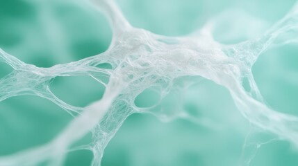 Abstract Network  Delicate White Filaments  Mesh Texture  Cool Blue Background