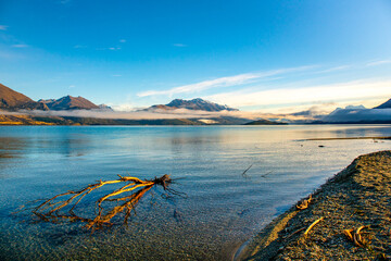 Wall Mural - Scenery driving along the shore of Lake Wakatipu between Queenstown and Glenorchy