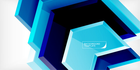 Poster - Vector 3d arrow techno design template