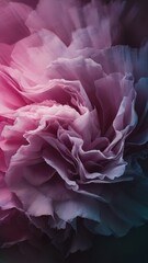 Poster - Close-up view of a flower's delicate petals, showcasing a range of purple and pink hues. The image emphasizes texture and soft light.
