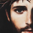 © Aleksandra - closeup face of Jesus with thorns, the concept of safety, compassion and well-being.