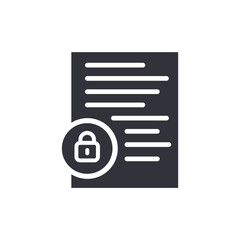 Poster - Secret file solid icons, minimalist vector illustration ,simple transparent graphic element .Isolated on white background