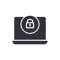Poster - Device login solid icons, minimalist vector illustration ,simple transparent graphic element .Isolated on white background