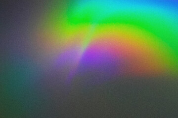 Poster - blurred defocused holographic background. grain spotted surface. trendy digital noise.