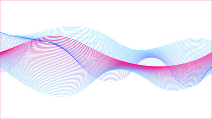 Wall Mural - gradient sound waves in an audio visual art design element for a poster or banner template, web elem