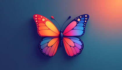 Wall Mural - Abstract Butterfly Shape Gradient