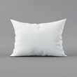 © artwiyanastudio - White square pillow mockup on grey background.
