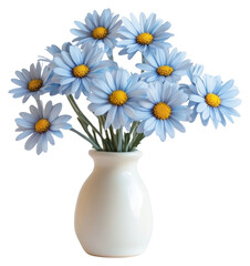 Poster - PNG Blue daisies daisy vase flowers.