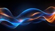 © EUT - Abstract blue and orange wave design, glowing particles flow smoothly. Ideal for tech, energy, or futuristic themes, adds a dynamic visual element.