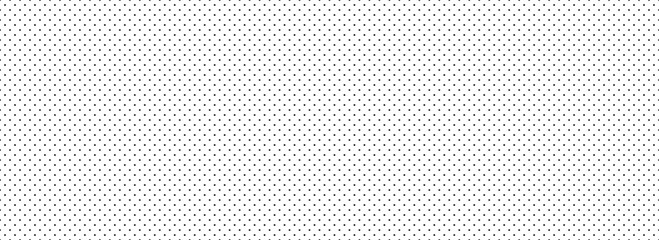 Poster - Seamless dotted repeated texture. Black and white polka dot pattern. Repeated endless dots backdrop. All over halftone wallpaper. Regular grid background. Vector textile or fabric swatch template