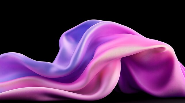 Abstract Draped Fabric With Pink and Purple Gradient