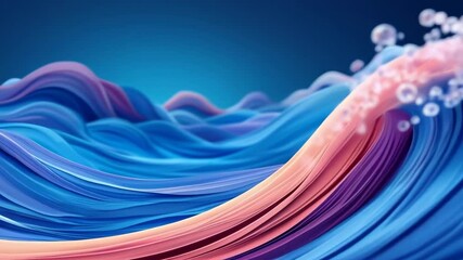 Poster - colorful abstract waves flowing in dynamic motion with vibrant textures and energy