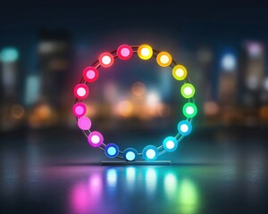 Aufkleber - A symbolic glowing Inclusion Circle indicating in Pride concept
