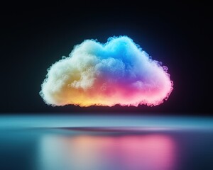Poster - A symbolic glowing LGBTQ Cloud indicating in Pride concept