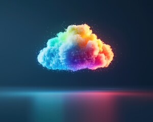Poster - A symbolic glowing LGBTQ Cloud indicating in Pride concept