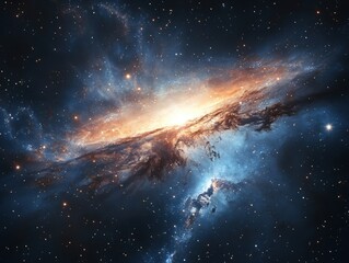Wall Mural - cosmic nebula glowing in deep space with stars forming a celestial galaxy background
