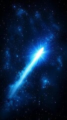 Wall Mural - abstract blue nebula with glowing white light - a stunning celestial scene featuring a blue nebula, 