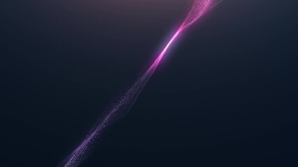 Poster - technology network background concept. abstract flowing smooth particles wave animation video backgr