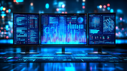 Poster - Cityscape data analysis on triple monitors