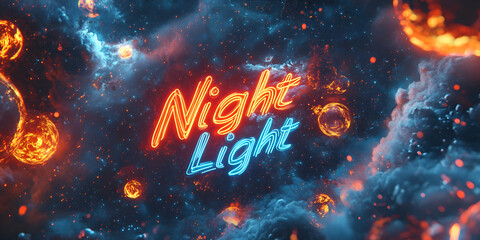 Poster - night light abstract: neon 