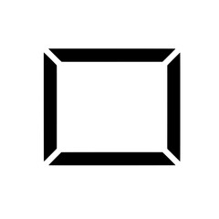 Aufkleber - Simple Black Frame: A minimalist black frame, a versatile element for any design project. Ideal for adding a touch of sophistication and elegance to websites, presentations, social media posts.