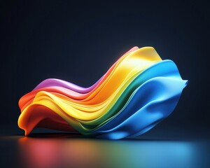 Poster - A symbolic glowing Pride Wave indicating in Pride concept