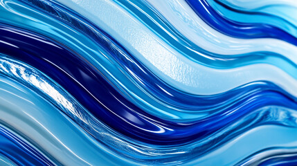Poster - Abstract Blue Swirl Liquid Wave Background Design Texture Sea Art Fluid Curve Lines Water Ocean     