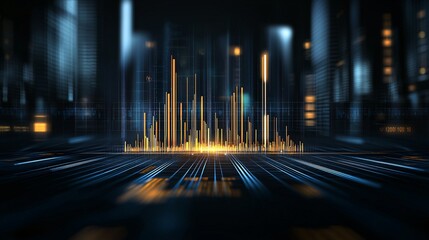 Poster - marketing research, competitive insights, modern business strategy, data analysis visualization, futuristic dashboard, abstract charts, digital innovation, sleek user interface, professional business
