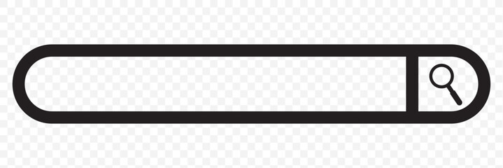 Poster - Search bar, search boxes with shadow on transparent background - stock vector. Search box icon element design. Simple search bar flat design template. Search bar interface for website template. Eps 10