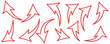 © Top - Arrows set black icons. Arrow icon. Arrow vector collection. Doddle arrow set, collection of arrows. Collection different arrows sign. Black vector arrows icons