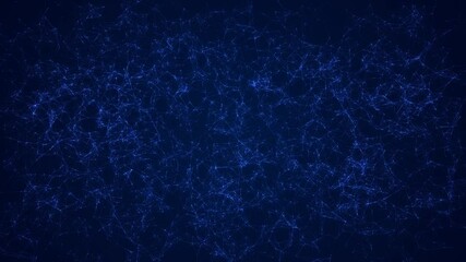 Poster - network connection structure. digital line dot big data visualization. 3d rendering.