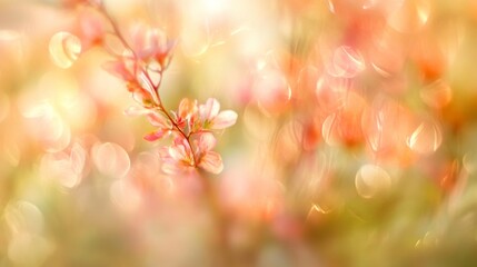 Poster - Abstract bokeh lights in soft focus, with warm and cool tones blending harmoniously