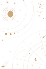 Wall Mural - space png clipart, aesthetic celestial collage element for bullet journal, transparent background