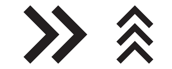 Leinwandbilder - Swipe icons set. Up arrow button symbols. Scrolling, slide icon collection. Vector illustration