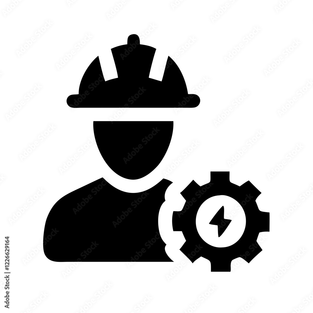 electrical engineer icon design Stock Vector | Adobe Stock