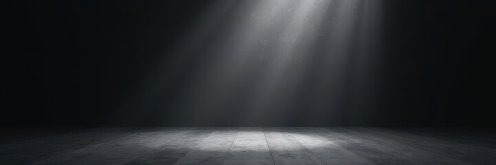 black studio backdrop with gray gradient spotlight perspective floor for showcasing items , perspect