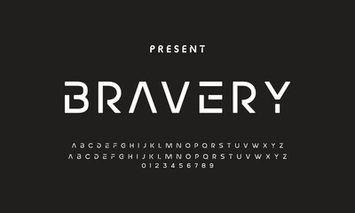Poster - Future font creative modern alphabet fonts. Typography bold regular. vector illustrator