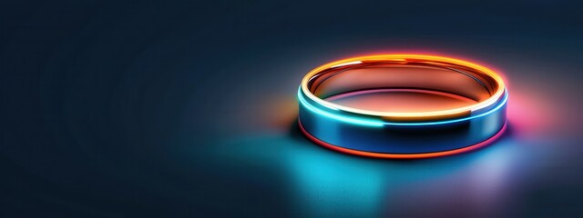 Poster - A symbolic glowing Togetherness Ring indicating in Pride concept